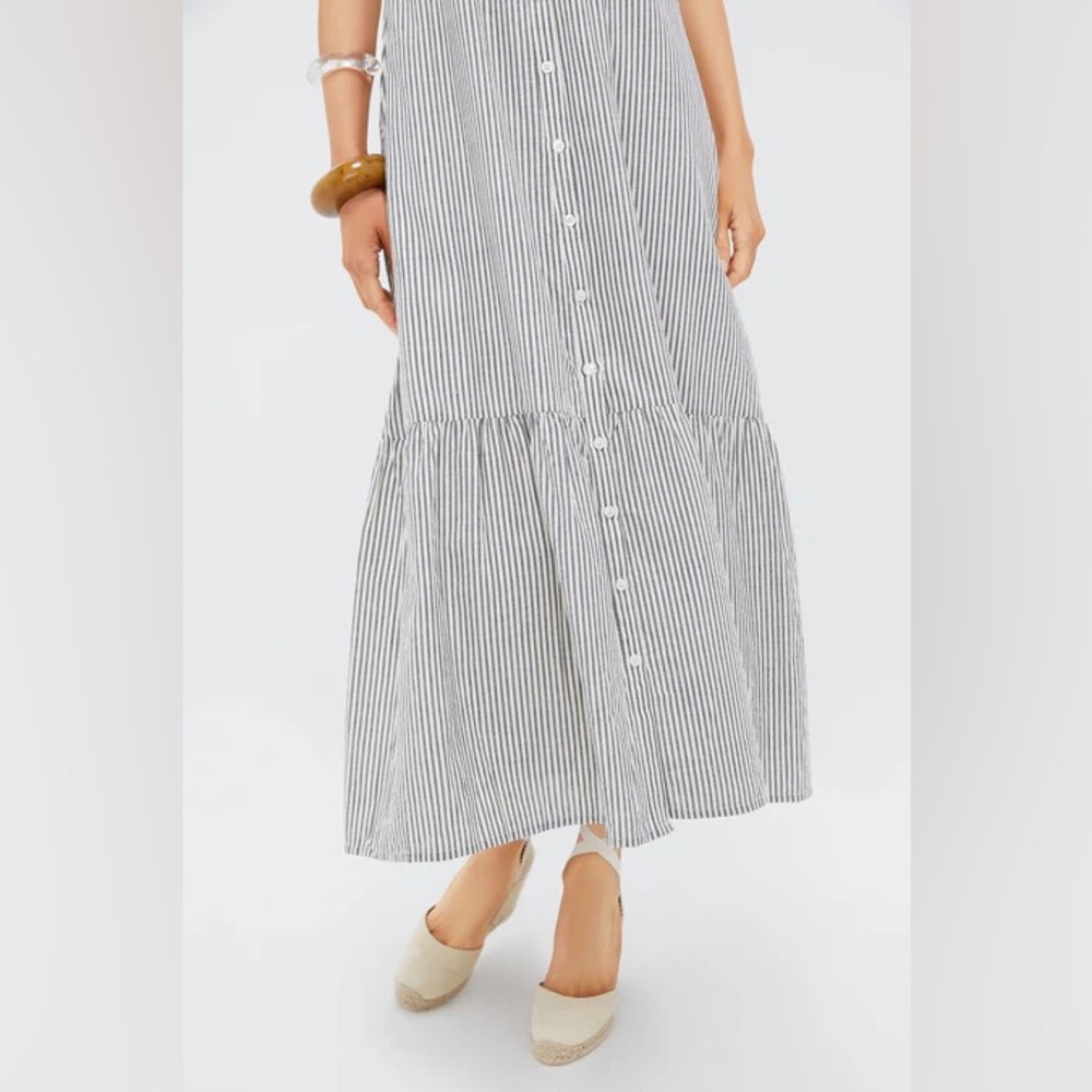 LOVE TOMAS BY EMERSON FRY - Striped Short Sleeve Maxi Dress - S - NWT - Picture 2 of 6
